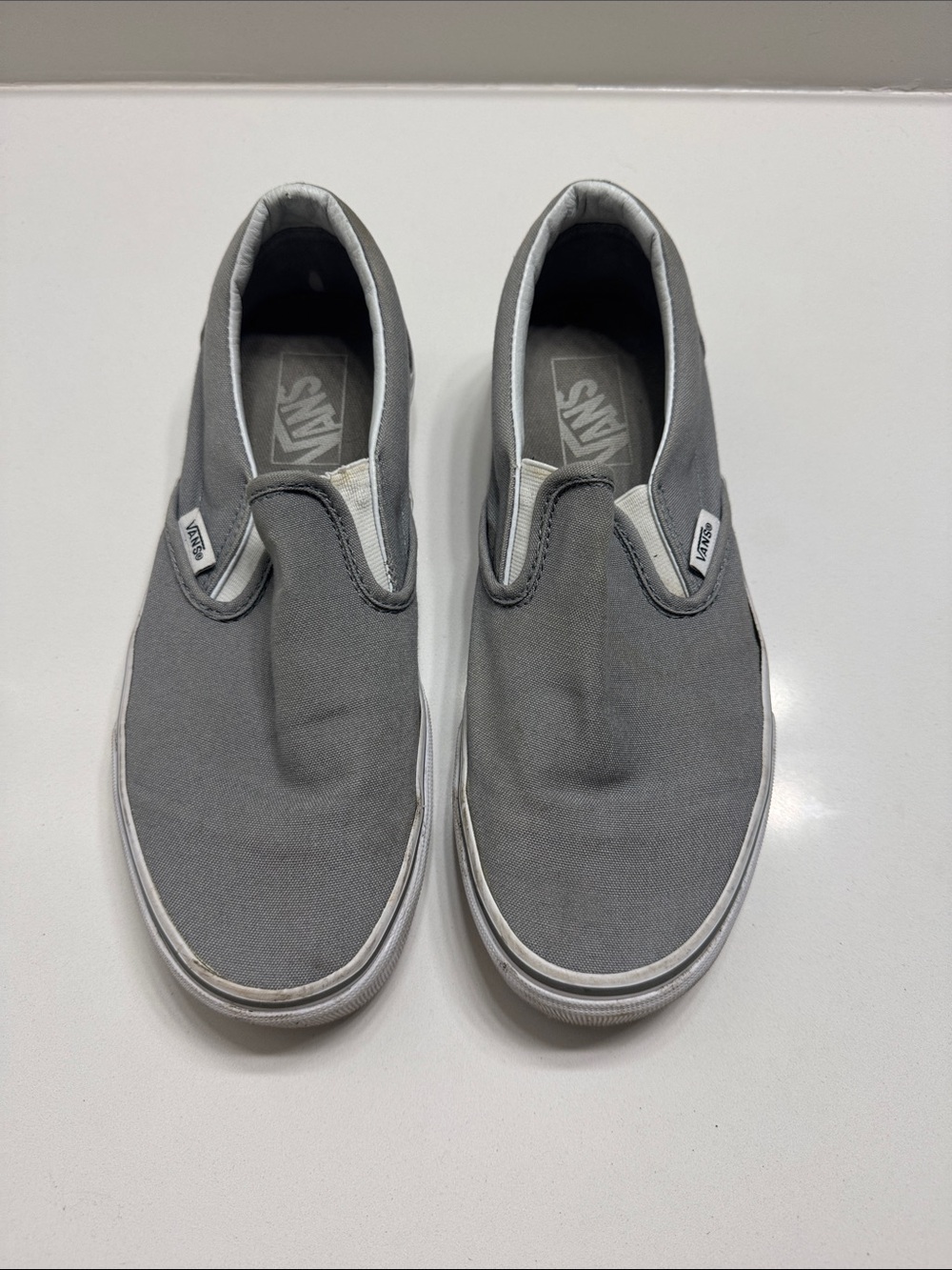 Vans Slip-On Canvas Loafers in Gray